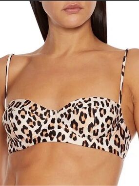 VIX PAULA HERMANNY Scarlet Corsage leopard print bikini top